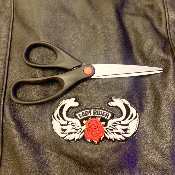 womens biker leather vest - Picture 5 of 6